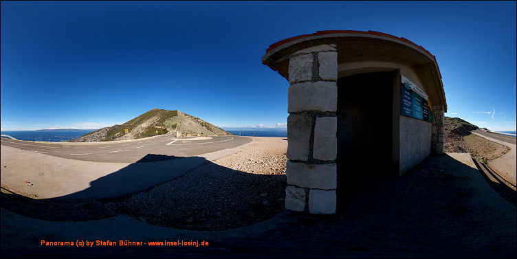 am Krizic stehend - auf beide Meere blickend - Aussichtspunkt auf der Insel Cres