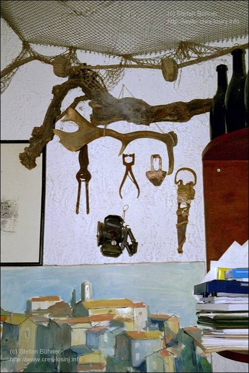 alte Handwerkzeuge, ausgestellt in der Konoba in Beli auf der Insel Cres