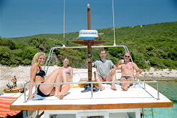 auf Tour mit Kapitn Mate auf Insel Losinj / Kroatien