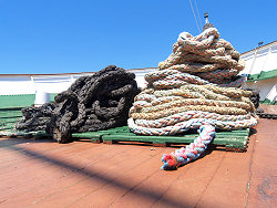 das Motorschiff Marina im Hafen von Mali Losinj in Kroatien