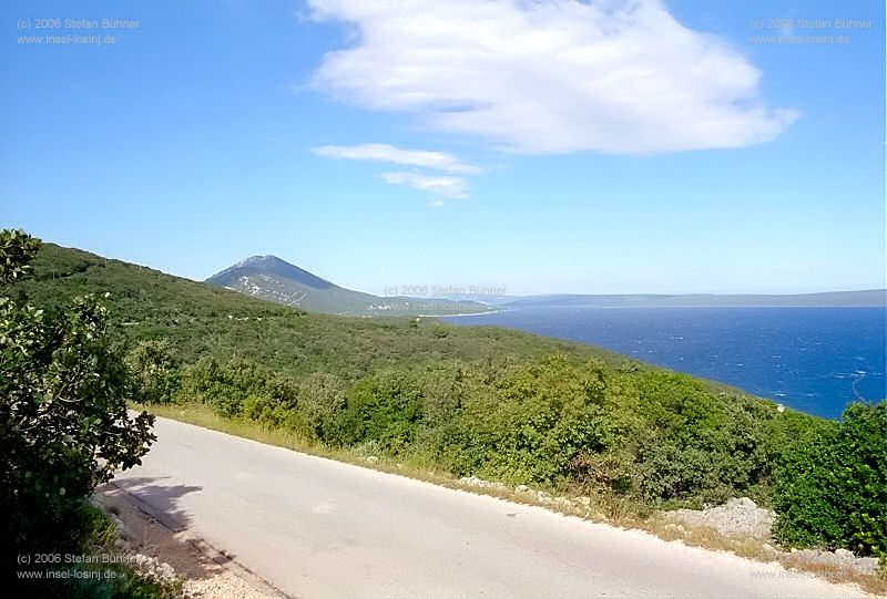 der Gebirgszug des Osorscica bei Nerezine / Osor auf der Insel Losinj