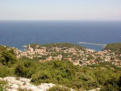 Blick vom Sveti Ivan auf Veli Losinj