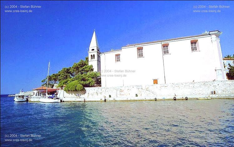 die Kirche des heiligen Anton im Hafen von Veli Losinj beherbergt bedeutende Kunstwerke